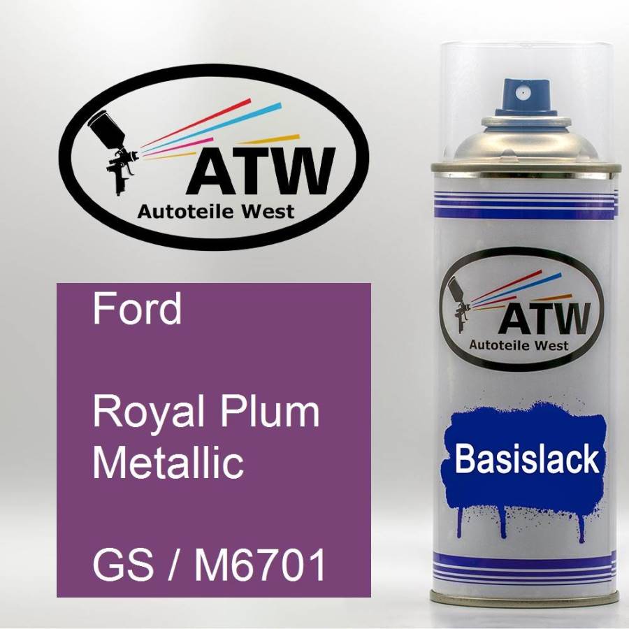Ford, Royal Plum Metallic, GS / M6701: 400ml Sprühdose, von ATW Autoteile West.